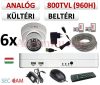 Sec-CAM 960H - 800-1200TVL (0.55MP) ANALÓG - KÜLTÉRI/BELTÉRI DÓM KAMERA - 6 KAMERÁS KOMPLETT KAMERARENDSZER - biztonsági megfigyelő szett Sec-CAM 960H - 800-1200TVL (0.55MP) ANALÓG - KÜLTÉRI/BELTÉRI DÓM KAMERA - 6 KAMERÁS KOMPLETT KAMERARENDSZER - biztonsági megfigyelő szett