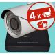 Sec-CAM 2MP AHD - VARIFOKÁLIS KÜLTÉRI KOMPAKT KAMERA - 4 KAMERÁS KOMPLETT KAMERARENDSZER - valódi 2 MegaPixel (FULL HD 1080p) biztonsági megfigyelő szett
