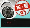 Sec-CAM 2MP AHD - KÜLTÉRI / BELTÉRI DÓM KAMERA - 16 KAMERÁS KOMPLETT KAMERARENDSZER - valódi 2 MegaPixel (FULL HD 1080p) biztonsági megfigyelő szett Sec-CAM 2MP AHD - KÜLTÉRI / BELTÉRI DÓM KAMERA - 16 KAMERÁS KOMPLETT KAMERARENDSZER - valódi 2 MegaPixel (FULL HD 1080p) biztonsági megfigyelő szett