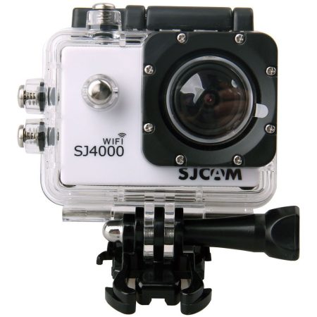 SJCAM SJ4000 WIFI, akciókamera, sportkamera, EREDETI gyári, FULL HD 1080p (30fps) videó, 12MP kép, vízálló tokban, 170°, színes LCD, OSD, akkuval, alap felszerelő készlettel - GYÁRI EREDETI - FEHÉR