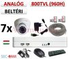 Sec-CAM 960H - 800-1200TVL (0.55MP) ANALÓG - BELTÉRI DÓM KAMERA - 7 KAMERÁS KOMPLETT KAMERARENDSZER - biztonsági megfigyelő szett Sec-CAM 960H - 800-1200TVL (0.55MP) ANALÓG - BELTÉRI DÓM KAMERA - 7 KAMERÁS KOMPLETT KAMERARENDSZER - biztonsági megfigyelő szett