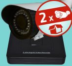   Sec-CAM 2MP POE IP - VARIFOKÁLIS KÜLTÉRI KOMPAKT KAMERA - 2 KAMERÁS KOMPLETT KAMERARENDSZER - valódi 2 MegaPixel (FULL HD 1080p) biztonsági megfigyelő szett