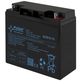   Pulsar SCB18-12 Akkumulátor 12V 18 Ah, SCB széria, csatlakozó: 12mm (F3)