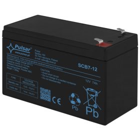   Pulsar SCB7-12 Akkumulátor 12V 7 Ah, SCB széria, T1 (F1) csatlakozó
