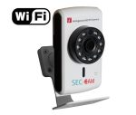   Sec-CAM SCI-CB101WA/SD HERA, valódi 1MP (HD 720p), beltéri, WIFI-s (2.4GHz), SD slot, mikrofonos (hangrögzítős), IP, éjjel látó IR LED-es, színes biztonsági megfigyelő kocka kamera - 1 megapixel 