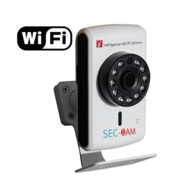   Sec-CAM SCI-CB101WA/SD HERA, valódi 1MP (HD 720p), beltéri, WIFI-s (2.4GHz), SD slot, mikrofonos (hangrögzítős), IP, éjjel látó IR LED-es, színes biztonsági megfigyelő kocka kamera - 1 megapixel 