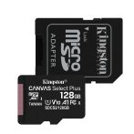   Kingston SDCS2/128GB 128GB microSD kártya, microSDXC, UHS-I Speed Class, U1, V10, adapterrel