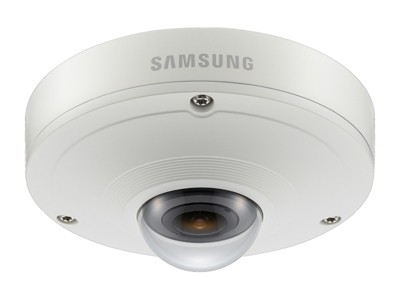  SAMSUNG SNF8010VM IPOLIS 360°-os Fisheye Day&Night 5 megapixeles HD IP dome kamera, 1/1.8-os 6Megapixel Progressive Scan CMOS chip