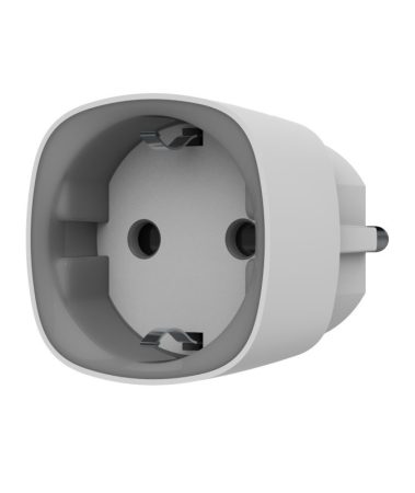 Ajax SOCKET-WHITE Socket vezérelhető dugalj, automatizálható, fogyasztásmérés és monitorozás, F típusú (EU), fehér