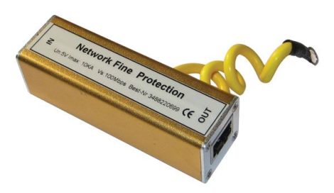 SP-IP100 túlfeszültség- és villámvédelem 10/100 Ethernet hálózatokhoz, RJ45 csatlakozókkal