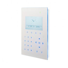   Acre-Vanderbilt SPCK521.100-N X-busz érintőgombos grafikus LCD kezelő kártyaolvasóval felirat nélkül, audio, 128×64,kék háttérfény