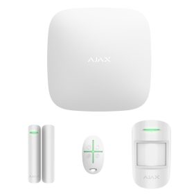   Ajax STARTERKIT-WHITE StarterKit kezdőcsomag, Ajax HUB riasztóközpont szett, fehér eszközökkel
