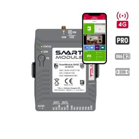   TELL Smart-Module-Base Smart Module Base 4G kommunikátor, 6 zónabemenet, 2 relés kimenet, DIN sínre szerelhető