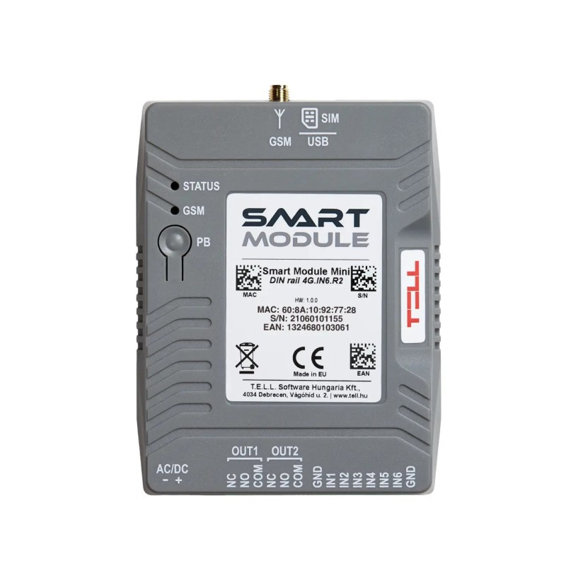 TELL Smart-Module-Mini Smart Module Mini 4G kommunikátor, 6 zónab