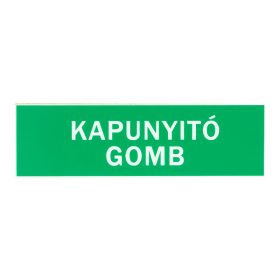   YLI TABLA-1A-gn Kis méretű műanyag tábla zöld alapon fehér