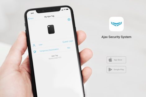 Ajax TAG-BLACK-3 Tag érintésmentes beléptető kulcstartó tag, 13,56 MHz Mifare DESFire, ISO 14443-A, 3 db, fekete
