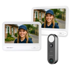  Techson 2 db TCTIS716WHITE + 1 db TCTDB102 Egylakásos Video IP kaputelefon szett