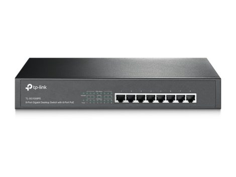 TP-Link TL-SG1008PE 8 portos 10/100/1000 PoE switch (126W), 8 PoE+ port, nem menedzselhető