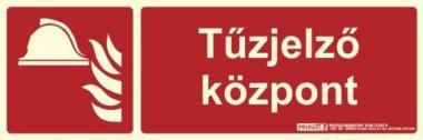 IMPLASER TS IMPLTJK - TŰZJELZŐ KÖZPONT felirat, utánvilágító tábla, 30x10 cm, 0.7 mm vastag
