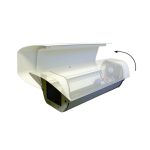   SOLLEYSEC TS806B5HB oldalra nyítható kameraház, 230 V AC fűtéssel, ventillátorral, szögletes ablakkal, 140x112x400, beige színben