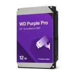   Western Digital WD121PURP WD Purple Pro, 12 TB biztonságtechnikai merevlemez, 7200 rpm, 24/7 alkalmazásra, nem RAID komp.