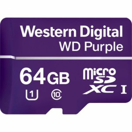 Western Digital WDD064G1P0C WD Purple 64GB micro SD kártya, microSDXC, Class 10 UHS-I, 24/7, 100MB/s-60MB/s