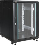   Pulsar ZRS1566 19" 15U 600x600 álló rack szekrény, készre szerelt, fekete