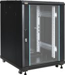   Pulsar ZRS1566 19" 15U 600x600 álló rack szekrény, készre szerelt, fekete